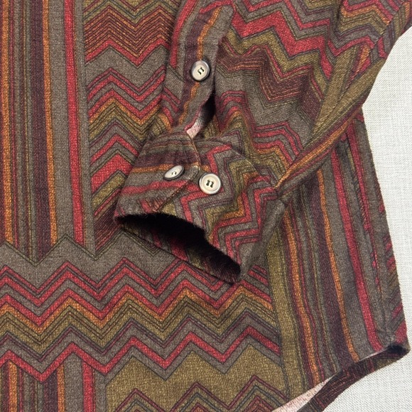 The Territory Ahead Southwestern Flannel Shirt Mens XL Brown Long Sleeve Button - Picture 6 of 9